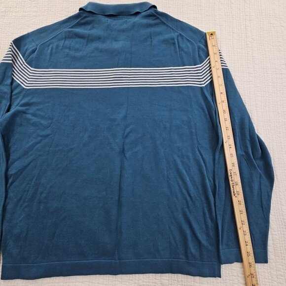 DSTRCT&row Long Sleeve Henley Men's XXL Denim Blue Collared Two Buttons NEW NWT - Picture 13 of 15